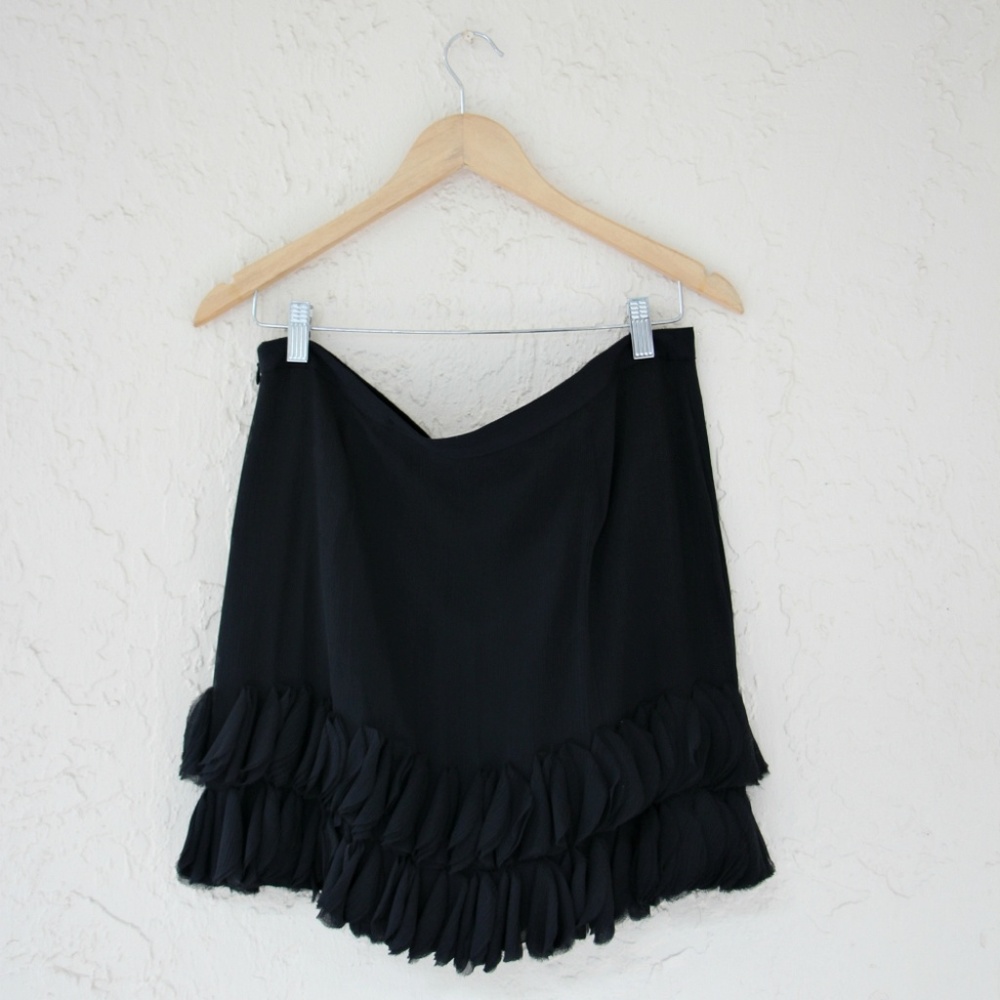 Banana Republic Black Petaled Mini Skirt